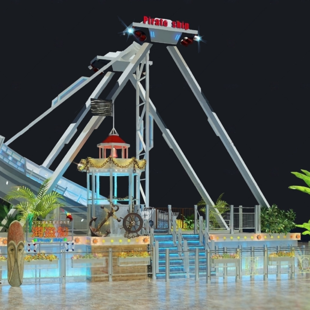 海盗船 游乐设备3D模型